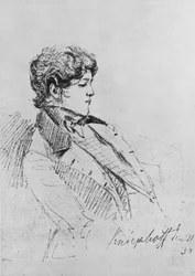 Retrato del Príncipe Otto von Bismarck, 1834 (tinta sobre papel)